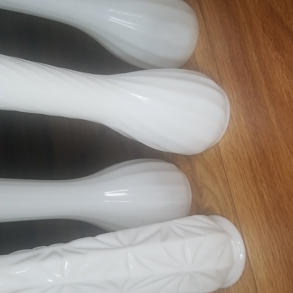 Vintage Milk Glass Vases-Set of 6 - Picture 11 of 16